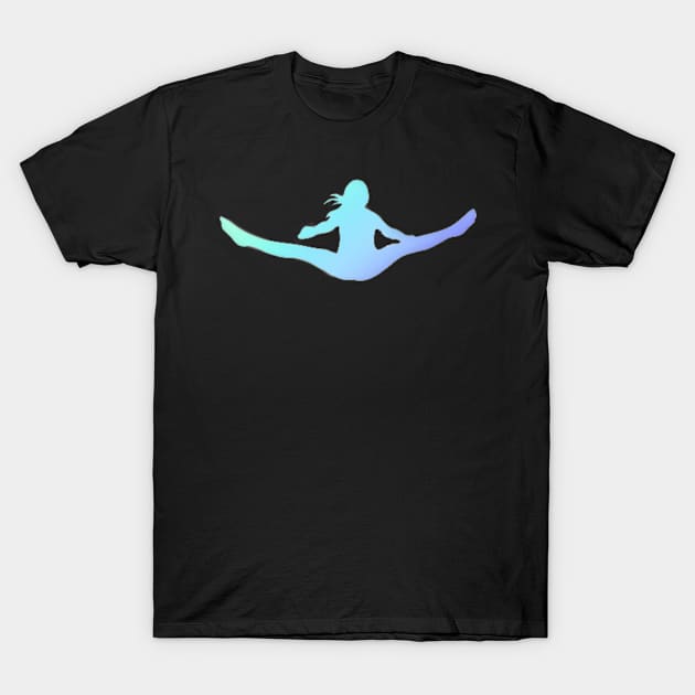 An athlete doing a straddle jump T-Shirt by artsyreader